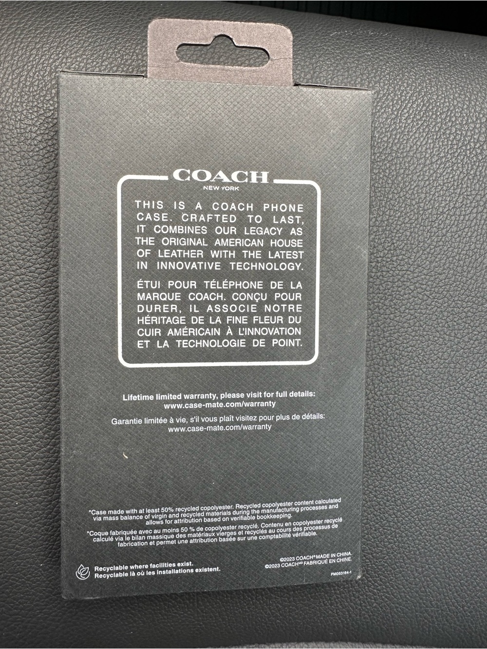 COACH Signature Slim Wrap Case in Brown/Tan for iPhone 15 Pro - Picture 2 of 2